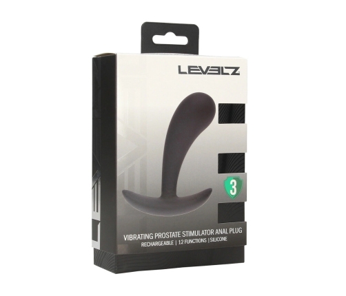 LEVELZ Plug S Black - Rechargeable Silicone Anal Plug