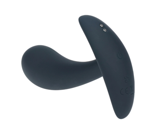 LEVELZ Vibrating Silicone Prostate Massager Medium Black Ergonomic