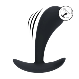 LEVELZ Vibrating Silicone Prostate Massager Medium Black Ergonomic