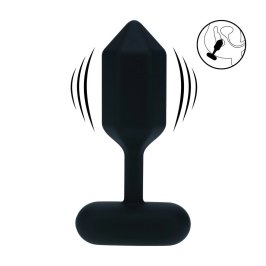 LEVELZ Hexagonal Silicone Anal Plug S Black - Vibrating, Rechargeable