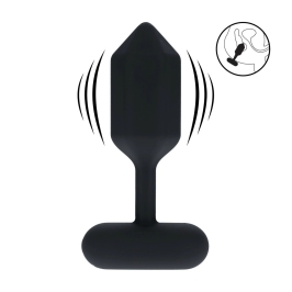 LEVELZ Plug Vibrating Silicone Hexagonal M Black - Rechargeable Anal Model