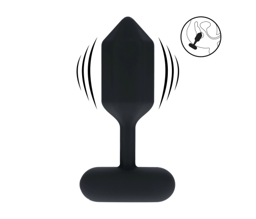 LEVELZ Plug Vibrating Silicone Hexagonal M Black - Rechargeable Anal Model