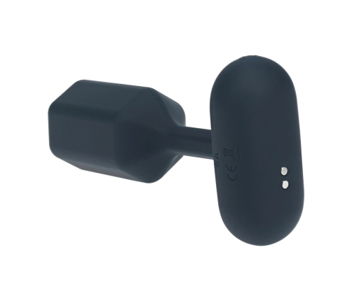 LEVELZ Large Vibrating Hexagonal Silicone Plug Black - Rechargeable Design