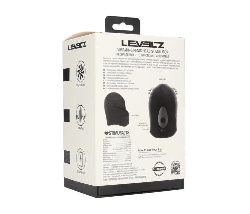 LEVELZ Black - Adjustable Silicone Vibrating Head Machine
