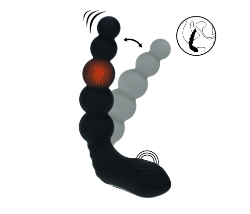 LEVELZ Beaded Prostate Model Heating & Tapping Black Silicone
