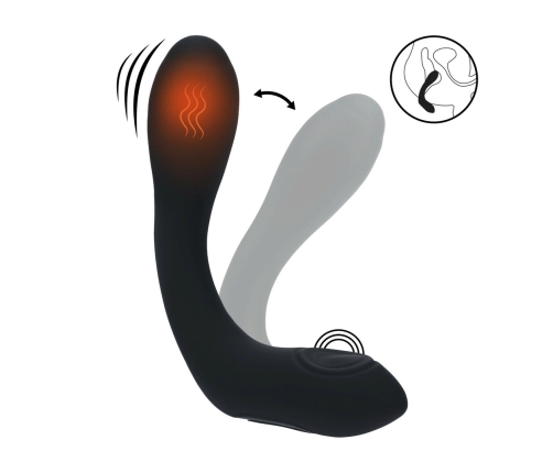 LEVELZ Bendable Silicone Prostate Stimulator Black, Heating & Tapping