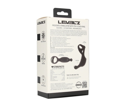 LEVELZ - Silicone Prostate Massager with Vibrating Ring