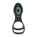 LEVELZ Power Ring Vibrating Silicone Ring with Shaft Loop Black