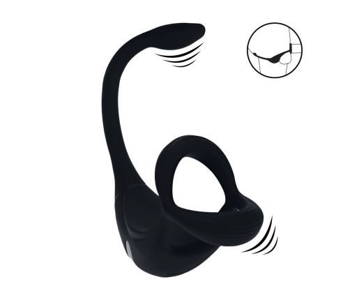 LEVELZ O-Remote Silicone Tri Ring & Prostate Stimulator Black