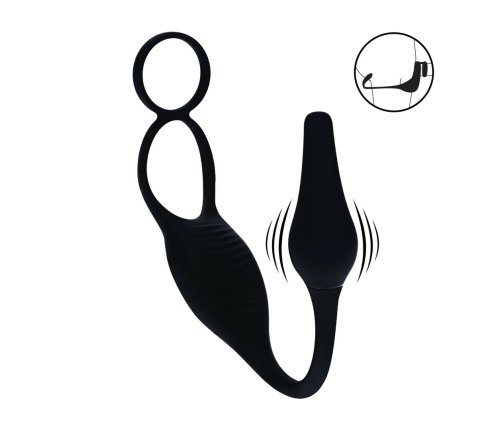 LEVELZ Partner Black Silicone Dual Intimate System - Rechargeable