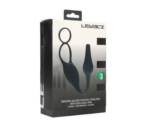LEVELZ Partner Black Silicone Dual Intimate System - Rechargeable