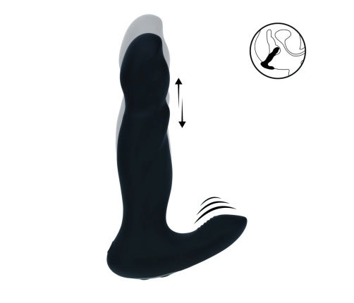 LEVELZ Prostate Pro Black - Silicone Thrusting & Vibrating Massager