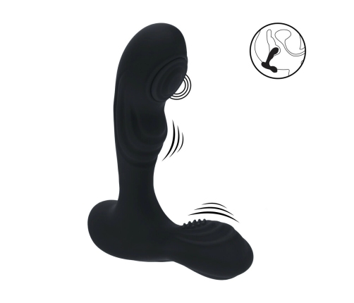 LEVELZ Stealth Black Silicone Intimate Prostate Device with Ball Stimulator