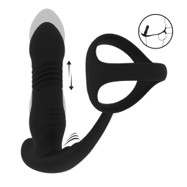 LEVELZ Pro Black - Vibrating Thrusting Anal System with Ring