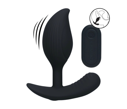 LEVELZ Black Liquid Silicone Plug with Remote, Rechargeable