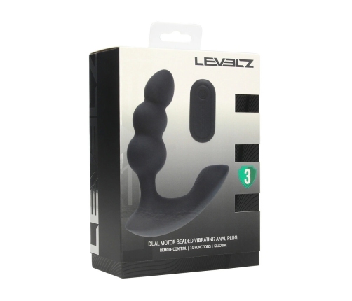 LEVELZ Revo Dual Motor Remote Silicone Prostate Stimulator Black