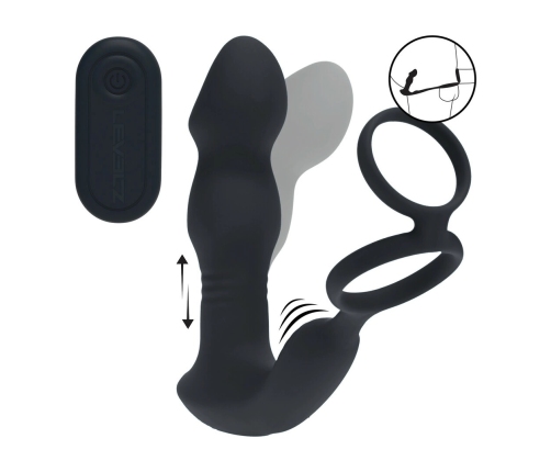 LEVELZ Revo Stealth Black Silicone Intimate Massager with Remote Control