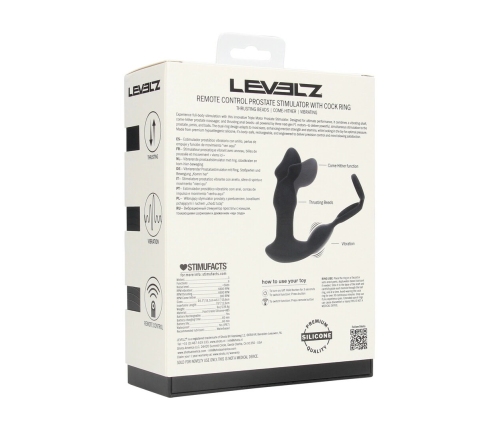 LEVELZ Revo Stealth Black Silicone Intimate Massager with Remote Control