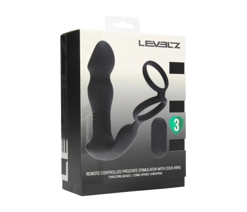 LEVELZ Revo Stealth Black Silicone Intimate Massager with Remote Control