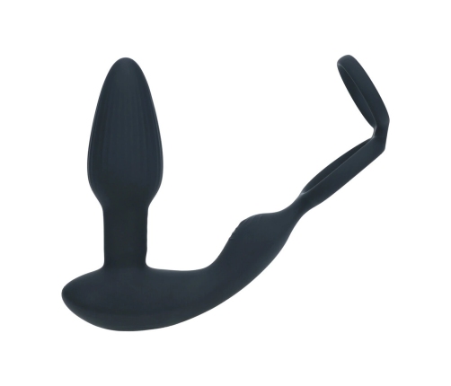 LEVELZ Black Dual Motor Prostate Stimulator with Rotating Beads & Ring