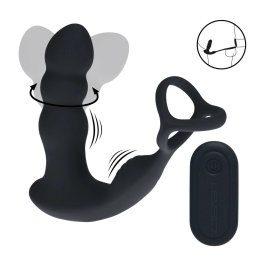 LEVELZ Vibes Dual Motion Silicone Intimate System with Remote Control Black