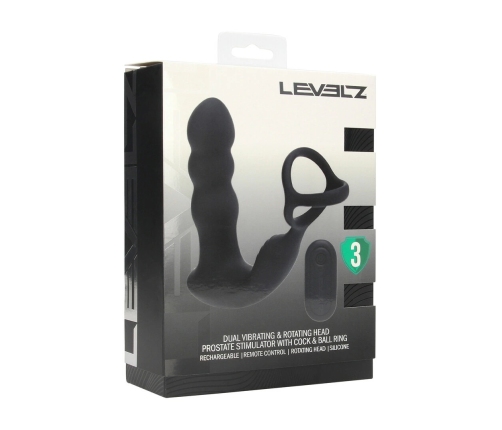 LEVELZ Vibes Dual Motion Silicone Intimate System with Remote Control Black