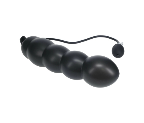 LEVELZ Silicone Inflatable Beaded Plug Black 12 cm Adjustable Size