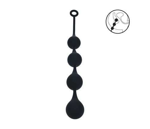 Levelz Silicone XL Waterdrop Beads 50mm Black - Anatomical Design