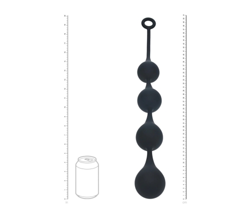 Levelz Silicone XL Waterdrop Beads 50mm Black - Anatomical Design