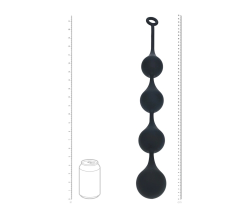 Levelz Silicone Waterdrop XXL 60mm Black - Flexible Anal Training Beads