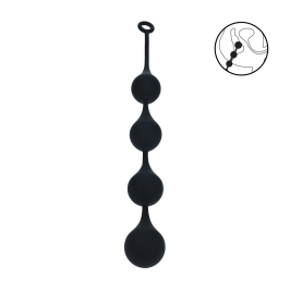 Levelz Silicone Waterdrop XXL 60mm Black - Flexible Anal Training Beads