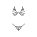 Bra and G-String Set with Straps - L/XL - Black