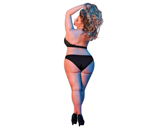 Halter Bandeaux and Panty Set - 2X - Black