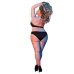Halter Bandeaux and Panty Set - 2X - Black