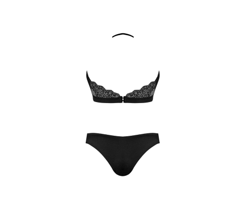 Halter Bandeaux and Panty Set - 2X - Black