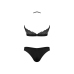 Halter Bandeaux and Panty Set - 2X - Black