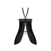 Babydoll with Open Back and G-String Set - L/XL - Black