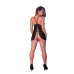Babydoll with Open Back and G-String Set - L/XL - Black