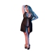 Babydoll with Open Back and G-String Set - 2X - Black
