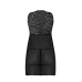 Babydoll with Open Back and G-String Set - L/XL - Black