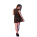 Babydoll with Open Back and G-String Set - L/XL - Black