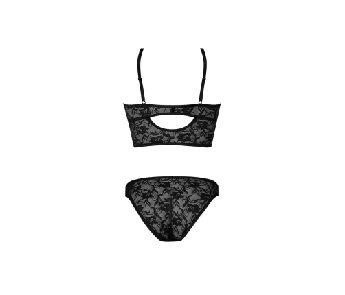 Underwired Bralette and Panty Set - 2X - Black