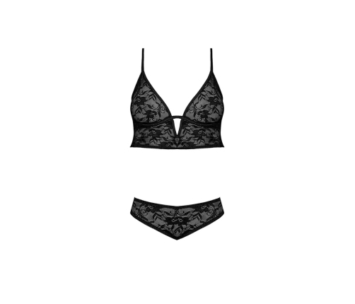 Underwired Bralette and Panty Set - 2X - Black