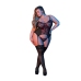 Merry Widow and G-String Set - 2X - Black