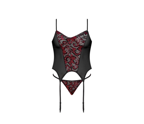 Merry Widow and G-String Set - L/XL - Black