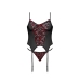 Merry Widow and G-String Set - L/XL - Black