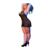 Nightgown and G-String Set - 2X - Black
