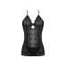Nightgown and G-String Set - L/XL - Black