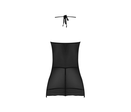 Nightgown and G-String Set - L/XL - Black