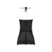 Nightgown and G-String Set - L/XL - Black